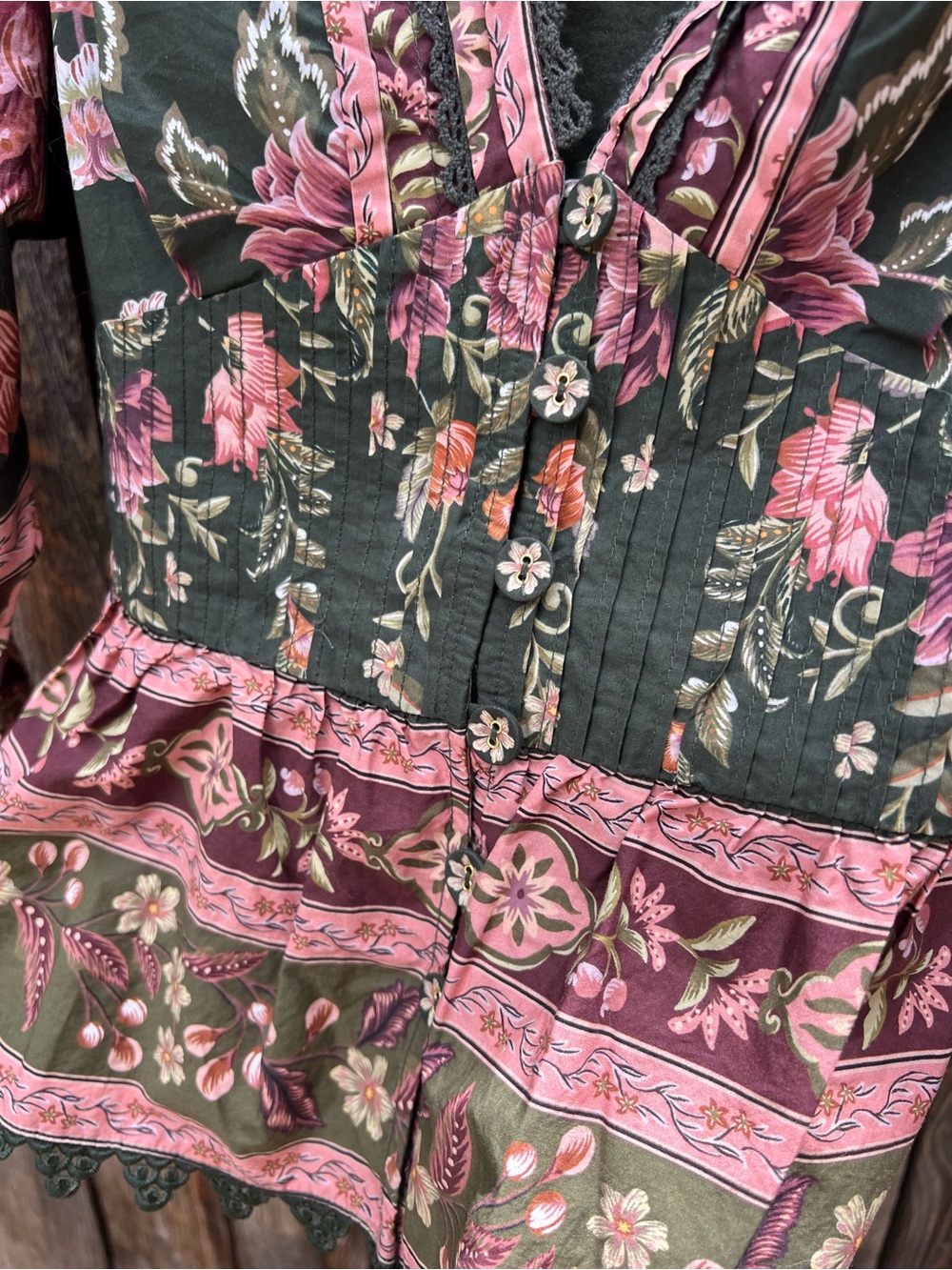Farm Rio Majestic Garden Peplum Blouse - Picture 3 of 6